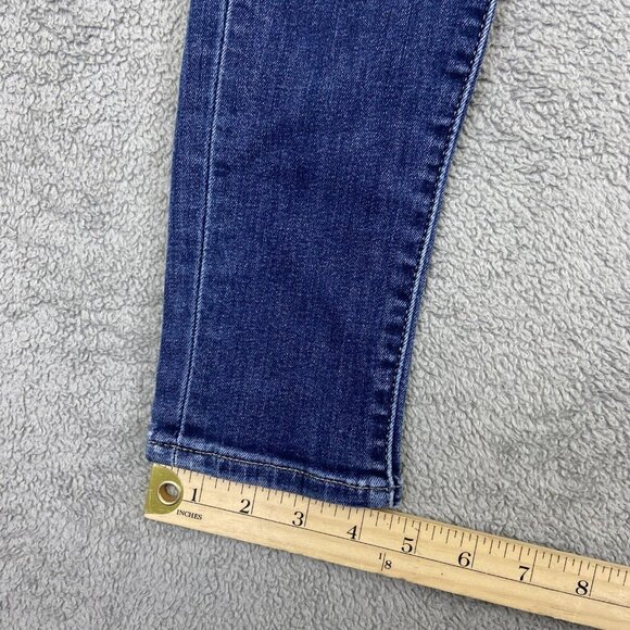 Levis Jeans Size 25 (24x29) Big E 721 High Rise Skinny Stretch Blue Denim - Picture 3 of 14